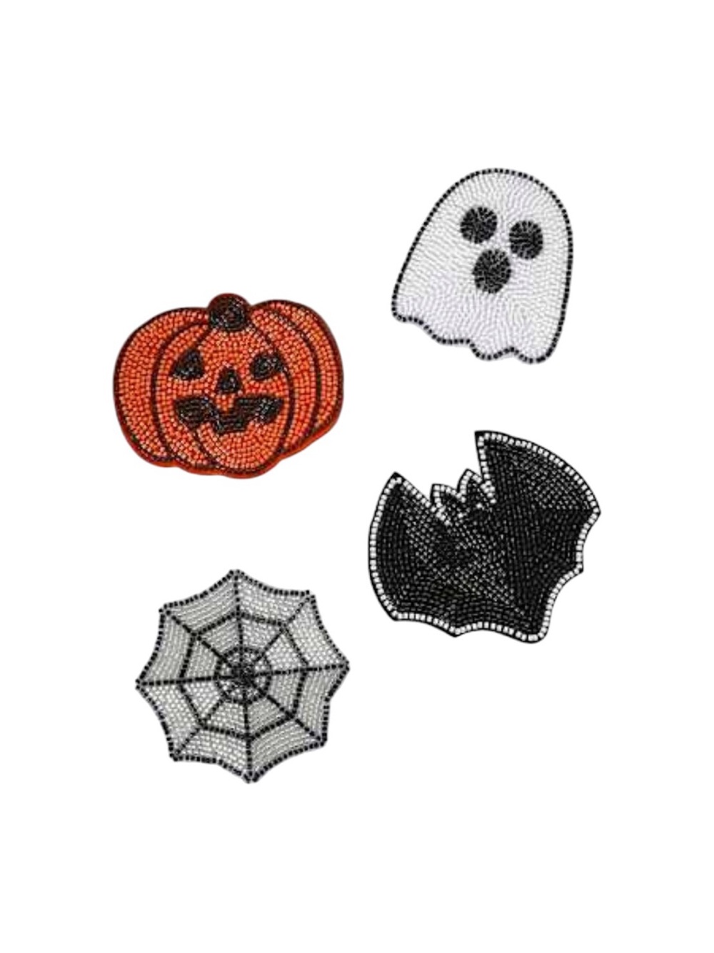 Halloween Beaded Coasters 4-Pack Coasters Set Of 4